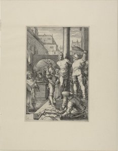 La Flagellation, planche six de La Passion du Christ