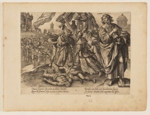 Le martyre de saint Jean, extrait du Martyre du Christ et des Apôtres - Hendrick Goltzius