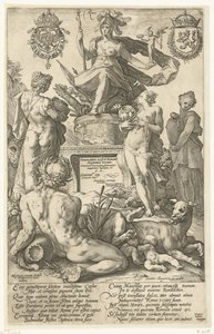 Page de titre pour la série de gravures Les héros romains