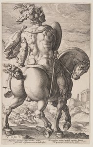 Titus Manlius à cheval, extrait de Les héros romains