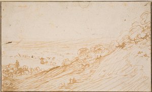Paysage avec pente - Hendrick Goudt