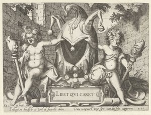 Deux putti avec un bonnet de fou