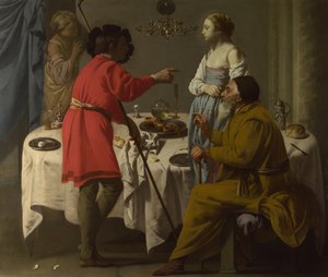 Jacob réprimandant Laban pour lui avoir donné Léa à la place de Rachel, 1627 - Hendrick Jansz Terbrugghen