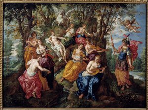 Visite de Minerve aux Muses - Hendrick de Clerk