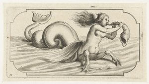 Figure féminine soufflant dans une coquille - Hendrick de Keyser (I)