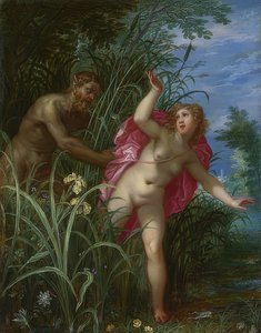 Pan poursuivant la nymphe Syrinx - Hendrick van Balen