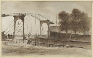 Pont-levis à Bikkerseiland à Amsterdam - Hendrik Abraham Klinkhamer