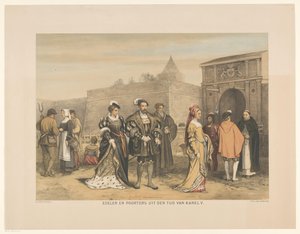 Nobles et bourgeois du XVIe siècle (Série de vingt-quatre planches d