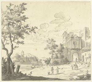 Vue italienne avec ruine