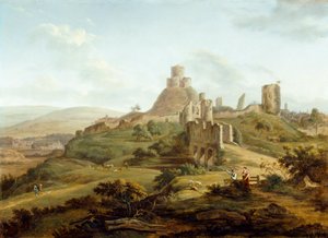 Vue du Château de Launceston depuis le sud