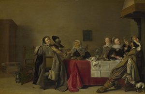 Une Joyeuse Compagnie à Table, 1630