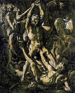 Hercule tuant Cacus - Hendrik Goltzius