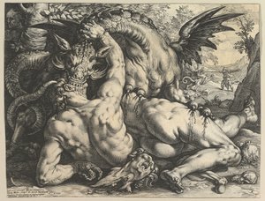 Le Dragon dévorant les compagnons de Cadmus - Hendrik Goltzius