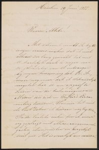 Lettre à August Allebé - Hendrik Jacobus Scholten