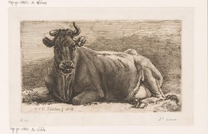 Vache couchée - Hendrik Jozef Franciscus van der Poorten