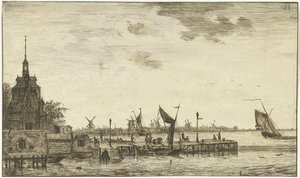 Vue du port à Oude Hooft à Rotterdam - Hendrik Kobell