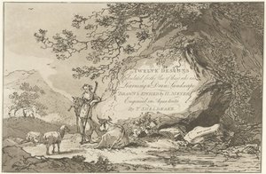 Bergère dans un paysage, Douze dessins calculés pour l