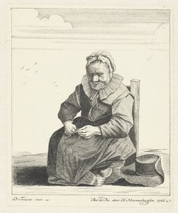 Vieille femme assise avec un chapelet - Hendrik Nieuwenhuysen