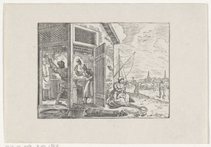 Figures dans une forge et travaillant dans les champs - Hendrik Numan