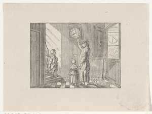 Homme enseignant à un garçon et une fille à lire l