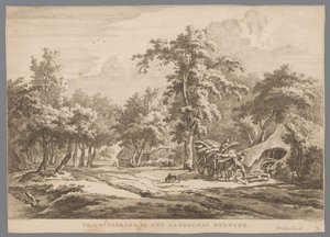 Paysage avec charrette de foin près de Westerbork - Hendrik Schwegman