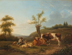 Paysage avec bétail près de Darthuizen