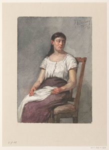 Fille assise