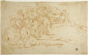 Cavalerie escortant l
