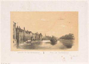 Vue sur le Hofvijver à La Haye - Hendrik Wilhelmus Last (attributed to)