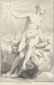 Figure allégorique féminine assise