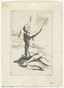 David à genoux