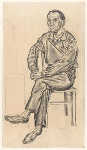Homme assis sur une chaise