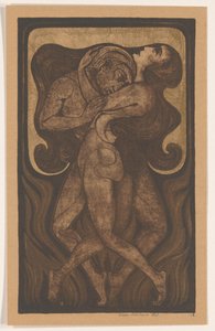 Homme et femme nus entrelacés
