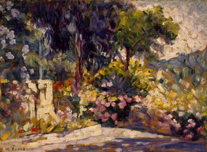 La terrasse fleurie - Henri-Edmond Cross