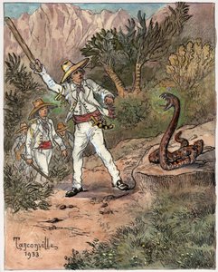Attaque de serpent - Henri Garnier Tanconville