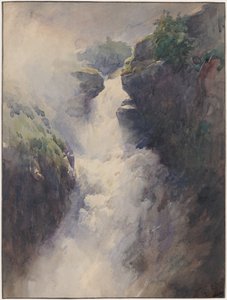 Une cascade dans les montagnes