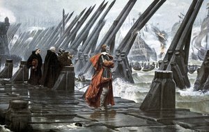 Cardinal Richelieu sur la digue à La Rochelle