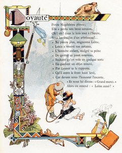 Illustration pour "Alphabet des bons exemples", vers 1890