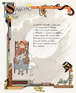 Illustration pour "Alphabet des bons exemples", c.1890 (gravure)