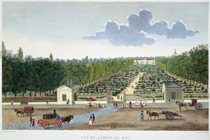 Vue du Jardin du Roi à Paris depuis le pont d