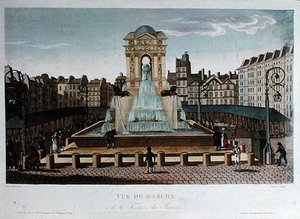 Vue du Marché des Innocents, gravée par Eugene Dubois, c.1815-20 - Henri (after) Courvoisier Voisin