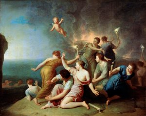 Nymphes brûlant le navire de Télémaque, 1746