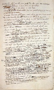 Une page du manuscrit original de 
