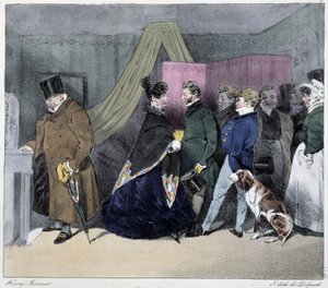 Indiscrétion - dans « Esquisses parisiennes » par Henri Monnier, éd. Delpech, Paris