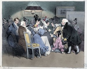 Les visites - dans « Esquisses parisiennes » par Henri Monnier, éd. Delpech, Paris