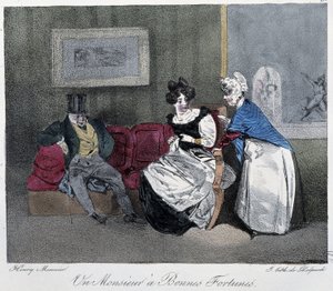 Un Monsieur à bonnes fortunes - dans « Esquisses parisiennes » par Henri Monnier, éd. Delpech, Paris