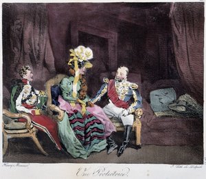 Une protectrice - dans « Esquisses parisiennes » par Henri Monnier, éd. Delpech, Paris - Henri Bonaventure Monnier
