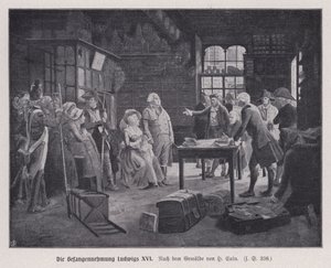 Arrestation du roi Louis XVI de France et de sa famille à Varennes alors qu