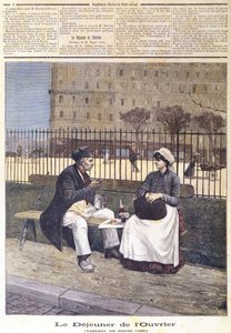 Le déjeuner des travailleurs, du Petit Journal, 1891 - Henri Cain
