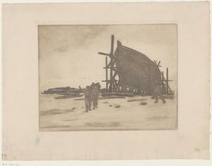 Bateau en construction - Henri Charles Guérard
